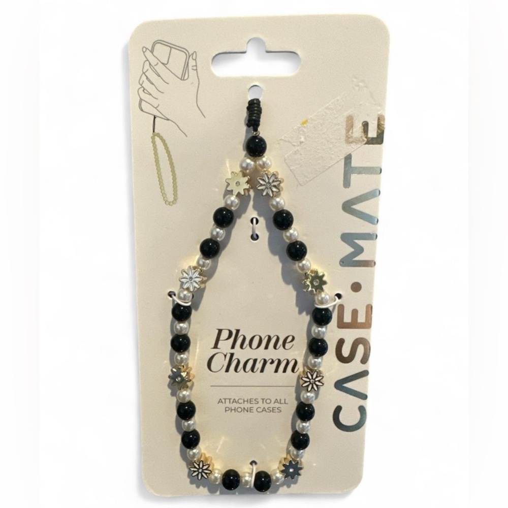 Case-Mate Black and White Phone Charm